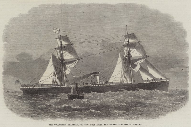 Le Colombien, appartenant à la West India and Pacific Steam-Ship Company - Edwin Weedon