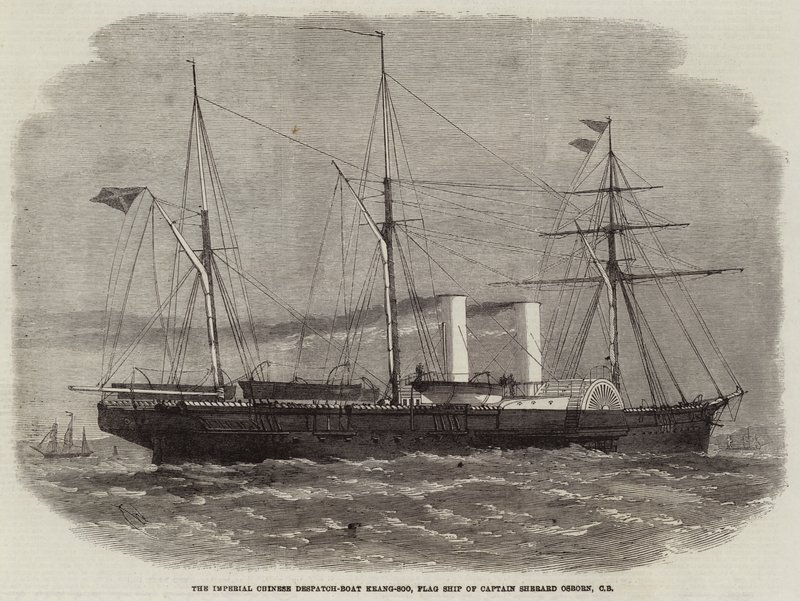 Le bateau de dépêches impérial chinois Keang-Soo, navire amiral du capitaine Sherard Osborn, CB - Edwin Weedon