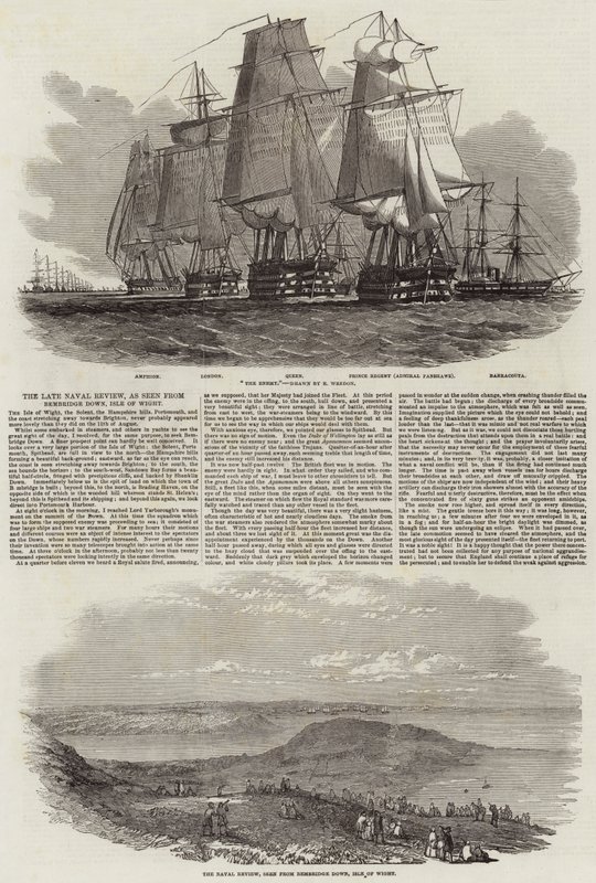 La Dernière revue navale, vue de Bembridge Down, Île de Wight - Edwin Weedon