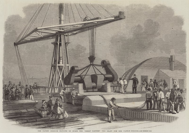 Le Derrick breveté hissant à bord du Great Eastern l