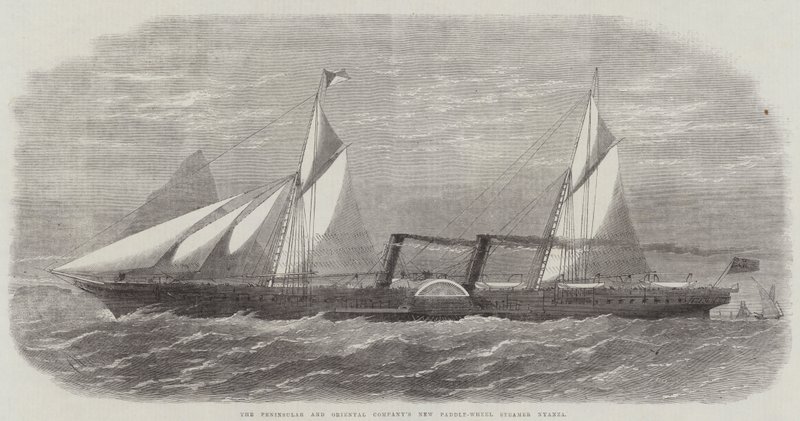 Le nouveau bateau à roues à aubes de la Peninsular and Oriental Company, Nyanza - Edwin Weedon