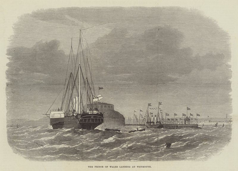 Le Prince de Galles débarquant à Weymouth - Edwin Weedon