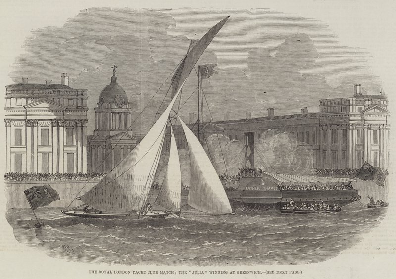 Le Royal London Yacht Club Match, le Julia gagnant à Greenwich - Edwin Weedon