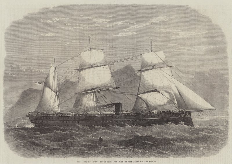 Le Serapis, nouveau navire de troupe pour le service indien - Edwin Weedon