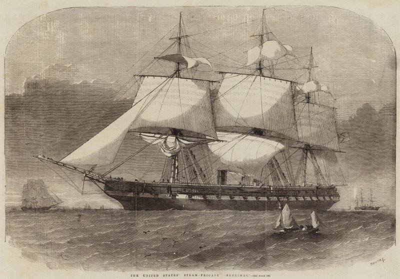 La Frégate à Vapeur des États-Unis Merrimac - Edwin Weedon