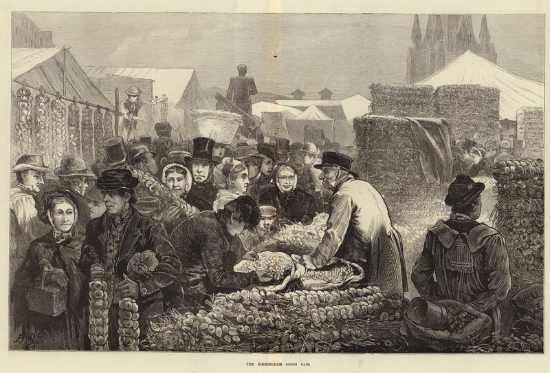 La foire aux oignons de Birmingham (gravure) - Edwin Buckman