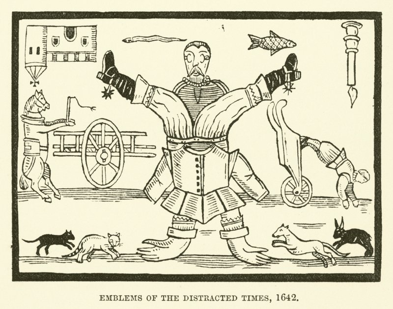 Emblèmes des temps troublés, 1642 - English School