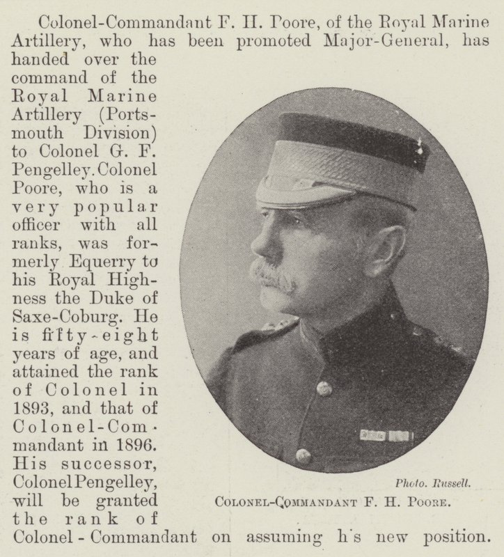 Colonel-commandant F H Poore - English Photographer