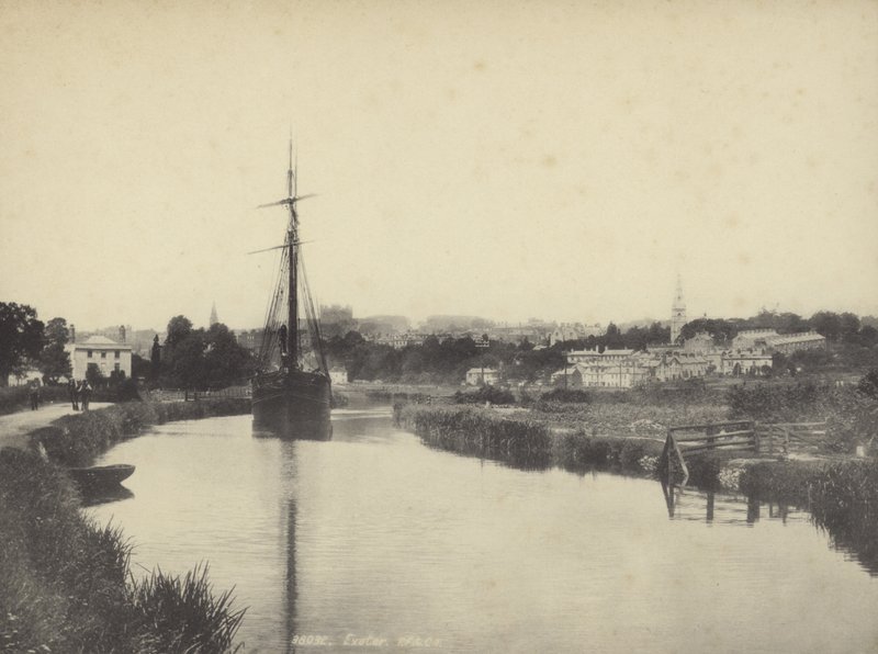 Exeter depuis le canal, Devon - English Photographer