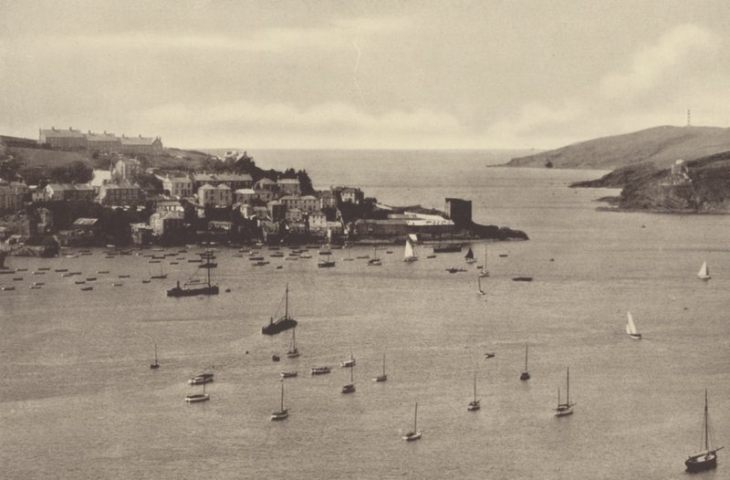Fowey, Batterie et Tour de Polruan (photo n/b) - English Photographer