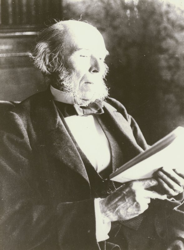 Herbert Spencer, portrait, en train de lire - English Photographer