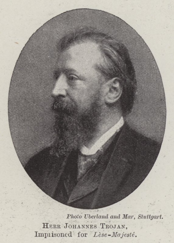 Herr Johannes Trojan, emprisonné pour lèse-majesté - English Photographer