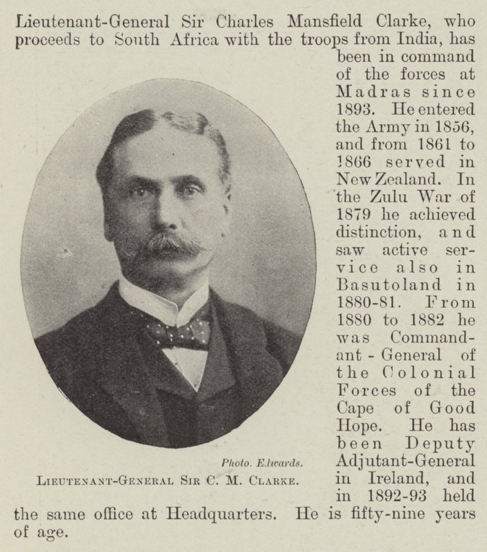Lieutenant-général Sir C M Clarke - English Photographer