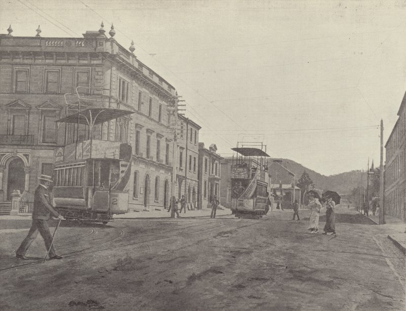 Rue Macquarie, vue depuis la Cathédrale, Hobart - English Photographer