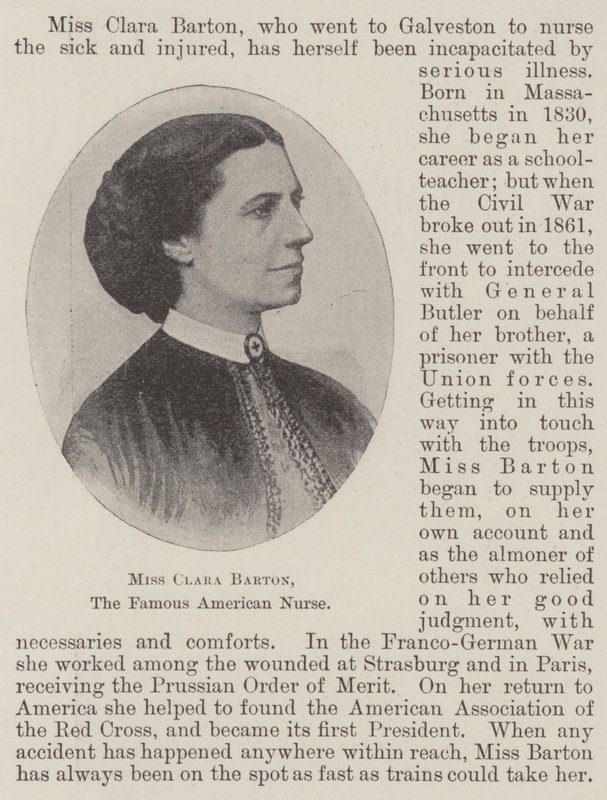 Mlle Clara Barton, la célèbre infirmière américaine - English Photographer