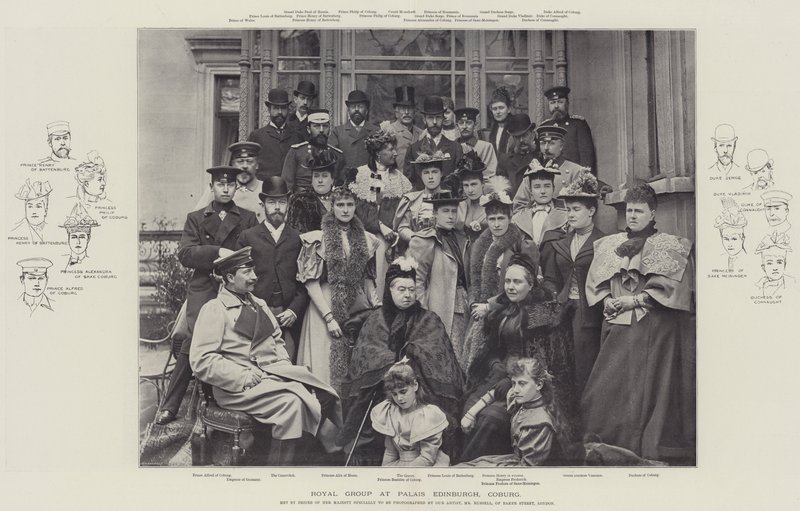 Groupe royal au Palais Édimbourg, Cobourg - English Photographer