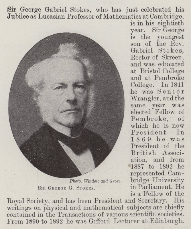 Sir George G Stokes - English Photographer