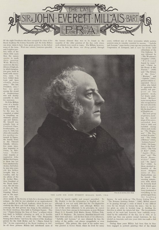 Feu Sir John Everett Millais, nécrologies - English Photographer