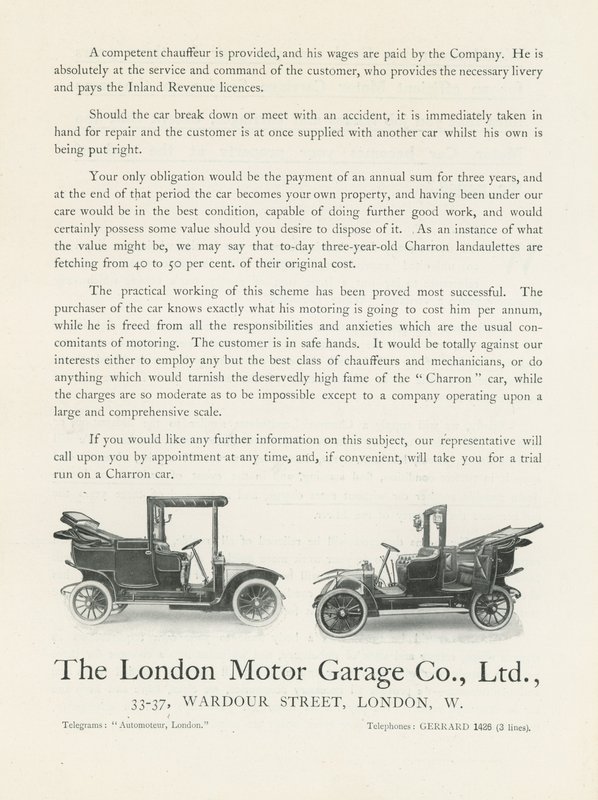 La London Motor Garage Co - English Photographer
