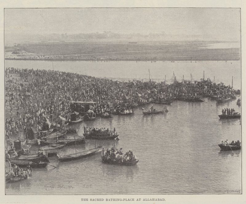 Le lieu de bain sacré à Allahabad - English Photographer
