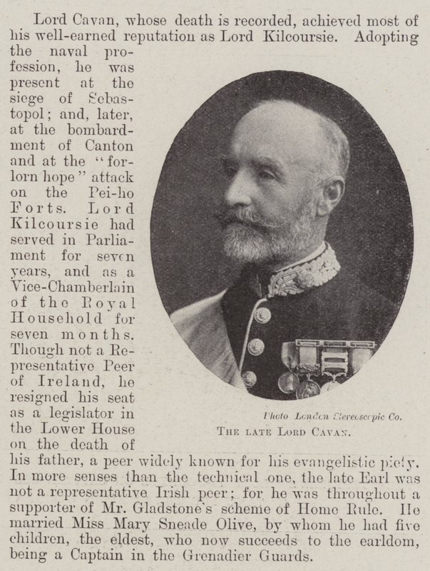 Feu Lord Cavan - English Photographer