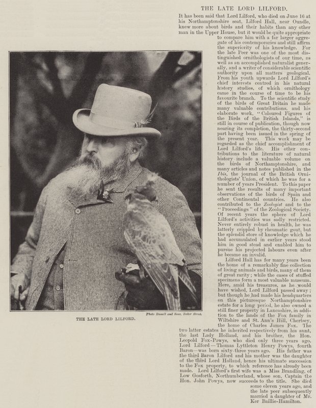 Feu Lord Lilford - English Photographer