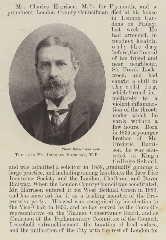 Feu M. Charles Harrison, MP - English Photographer