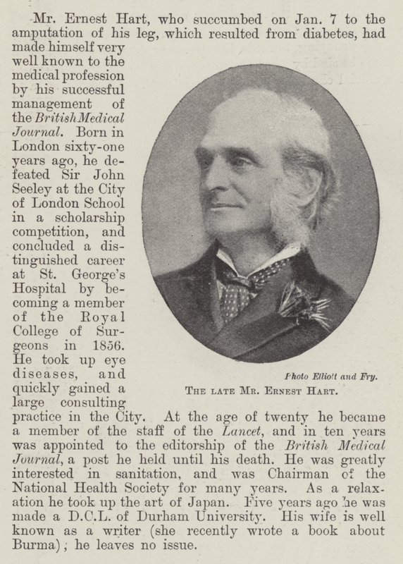 Feu M. Ernest Hart - English Photographer