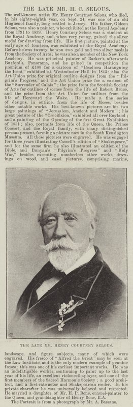 Feu M. Henry Courtney Selous - English Photographer