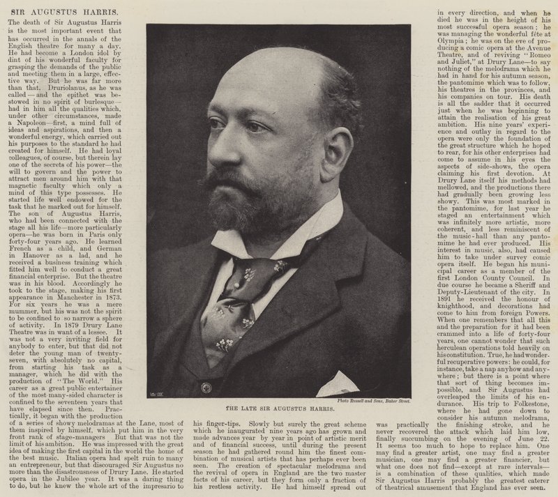 Feu Sir Augustus Harris - English Photographer