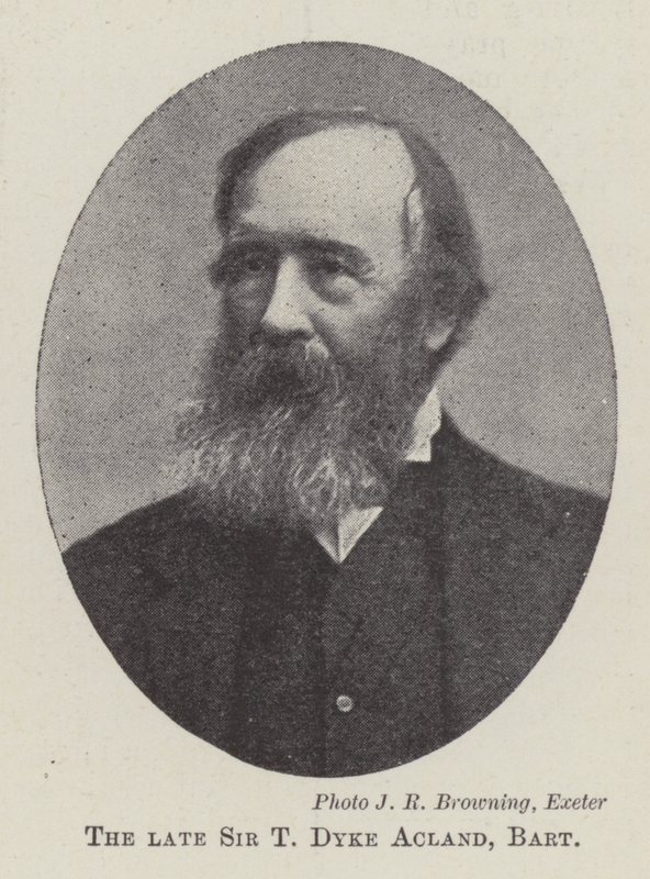 Le défunt Sir T Dyke Acland, Baronet - English Photographer
