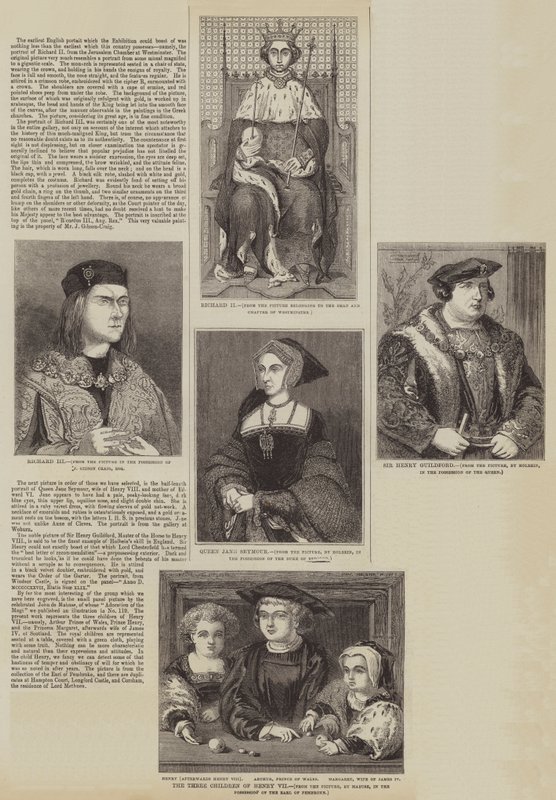 Un groupe de premiers portraits (gravure) - English School