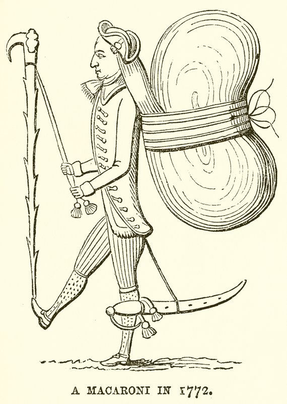 Un macaroni en 1772 - English School