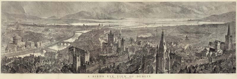 Vue aérienne de Dublin - English School