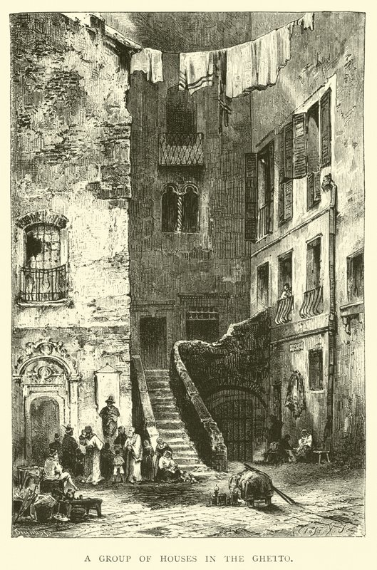 Un groupe de maisons dans le Ghetto - English School