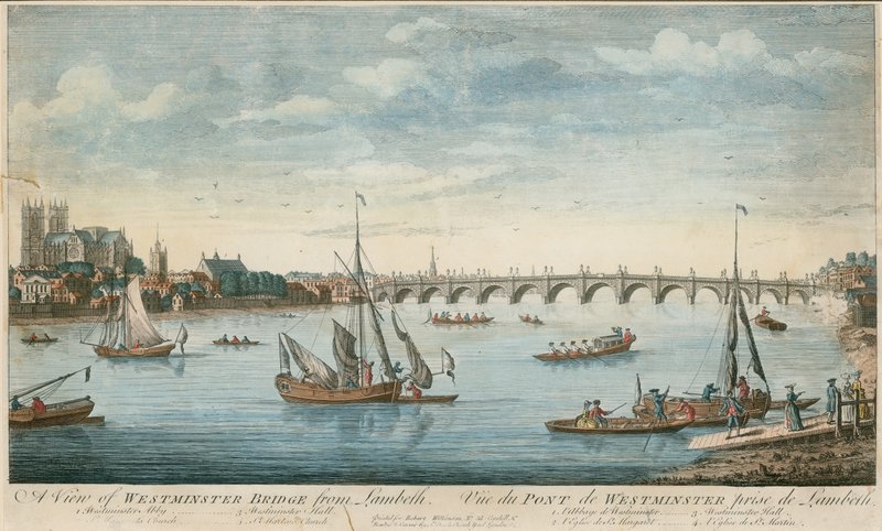 Vue du pont de Westminster depuis Lambeth - English School