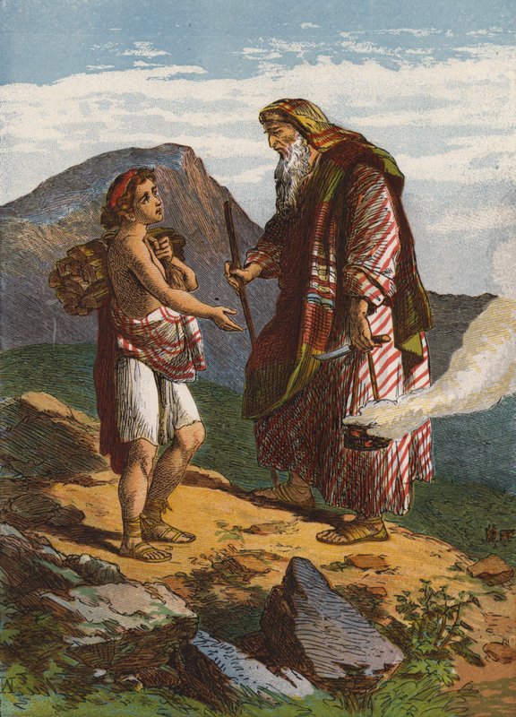Abraham offrant Isaac en sacrifice - English School