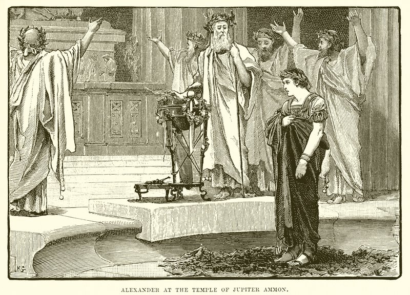 Alexandre au temple de Jupiter Ammon - English School