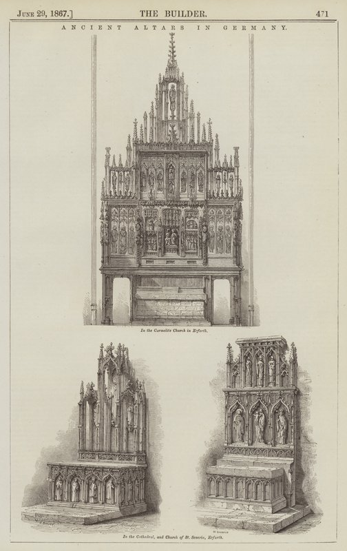 Autels Anciens en Allemagne (gravure) - English School