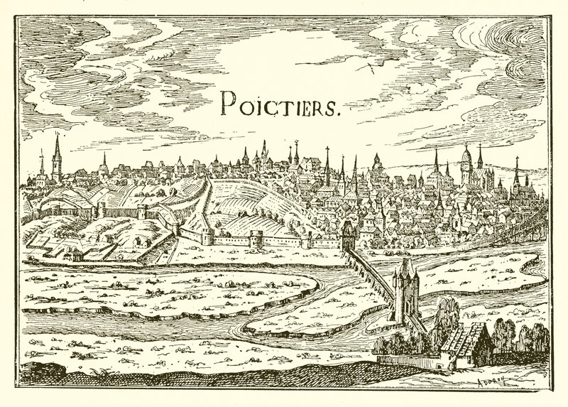 Vue ancienne de Poitiers - English School