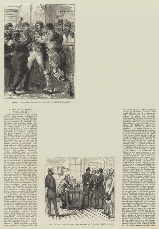 Tentative de tirer sur la reine (gravure) - English School