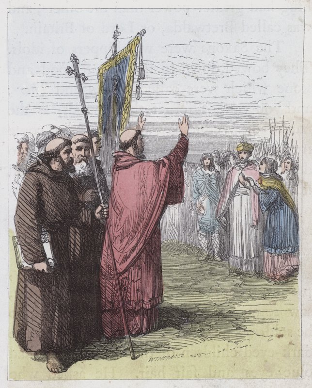 Augustin prêchant devant Ethelbert - English School