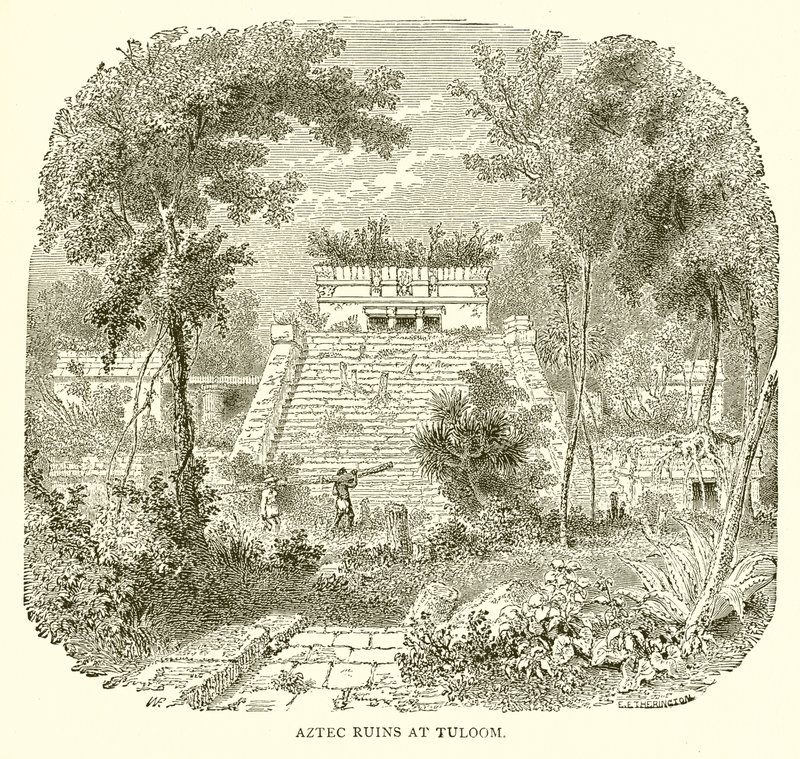 Ruines aztèques à Tuloom - English School