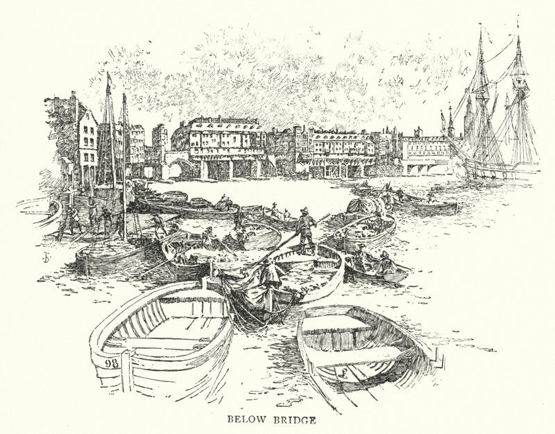 Sous le pont (gravure) - English School