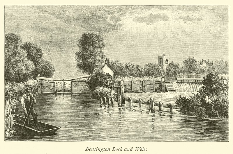 Écluse et déversoir de Bensington - English School