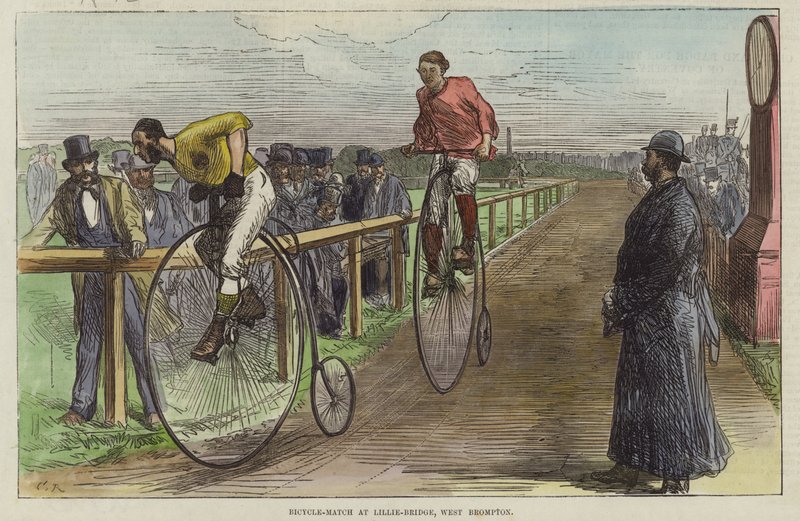Course de bicyclettes à Lillie Bridge - English School