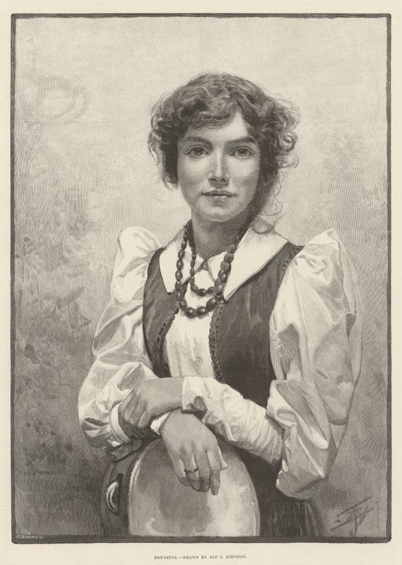 Brunetta (gravure) - English School