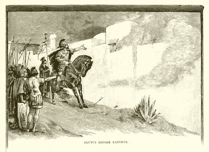 Brutus devant Xanthus - English School