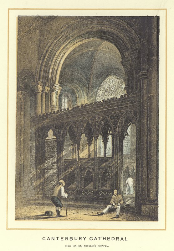 Cathédrale de Canterbury, vue de la chapelle de Saint Anselme - English School