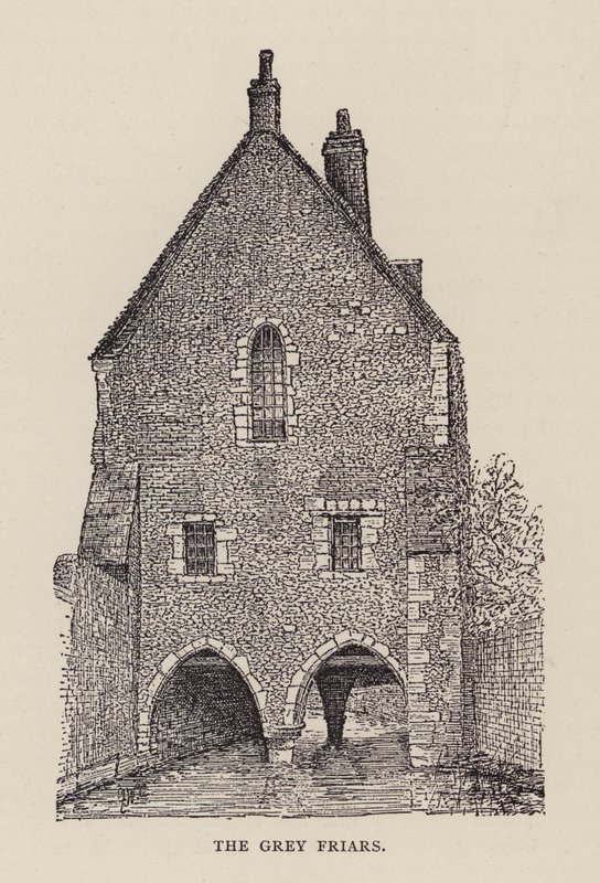 Canterbury : Les Frères Gris (lithographie) - English School
